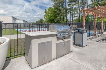 Outdoor grill station